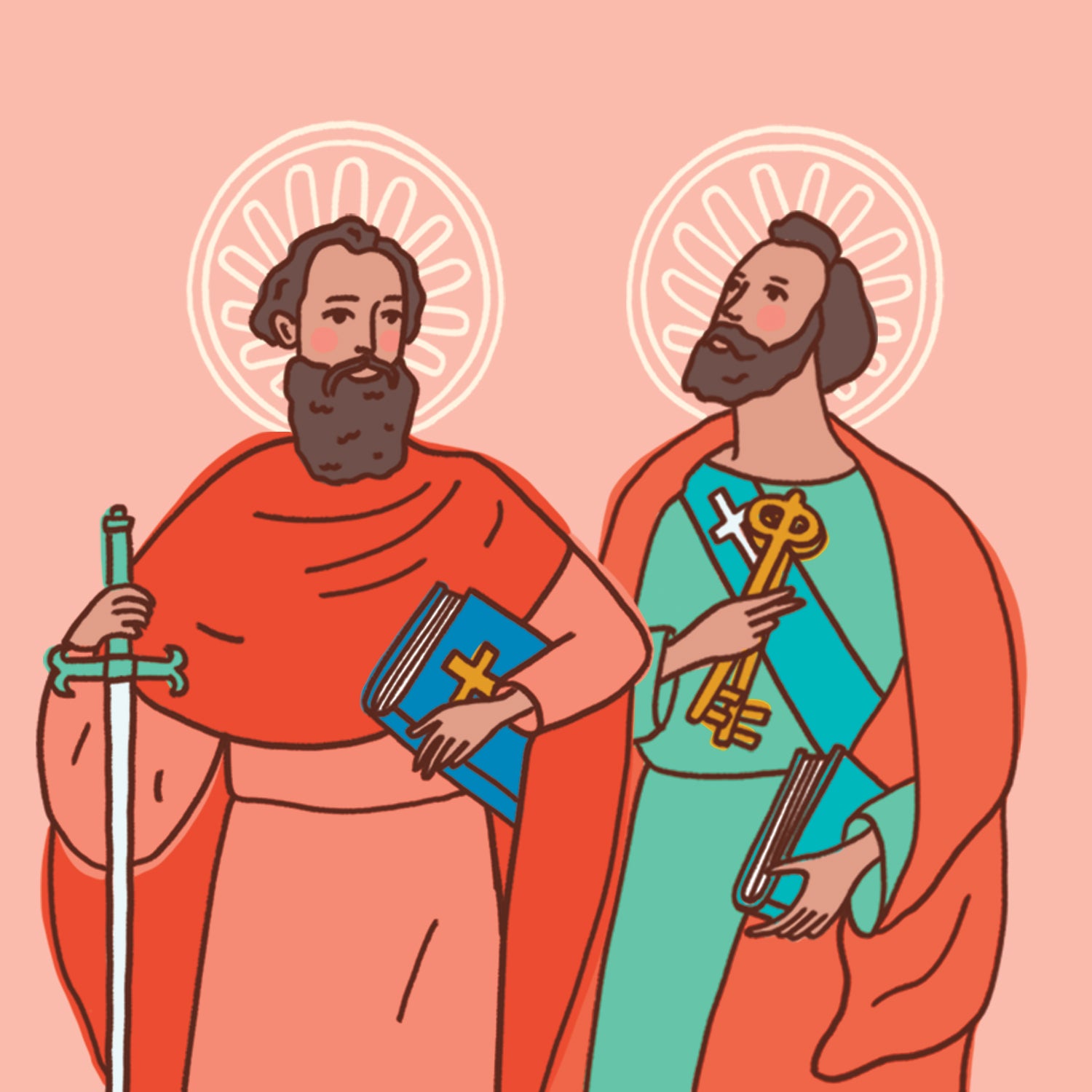 Saints Peter and Paul + Coloring Page