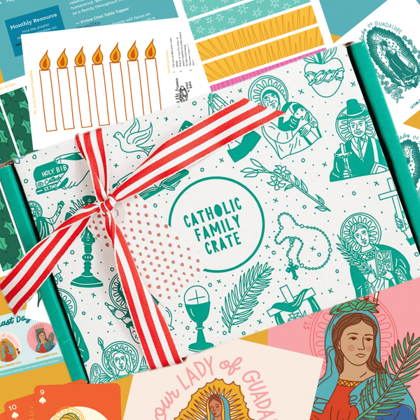 December crate 2022: Our Lady of Guadalupe, St. Lucy and NEW! Marian Deck
