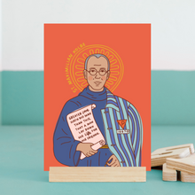 Load image into Gallery viewer, St. Maximilian Kolbe, St. Augustine, St. Monica &amp; Doctors of the Church Card Ring
