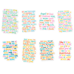 All eight Catholic prayer window clings shown together on a white background