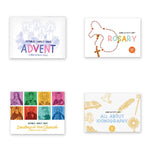 Jumbo Activity Sheets Bundle: one each of the Advent, Rosary, Doctors of the Church and All About Iconography jumbo activity sheets