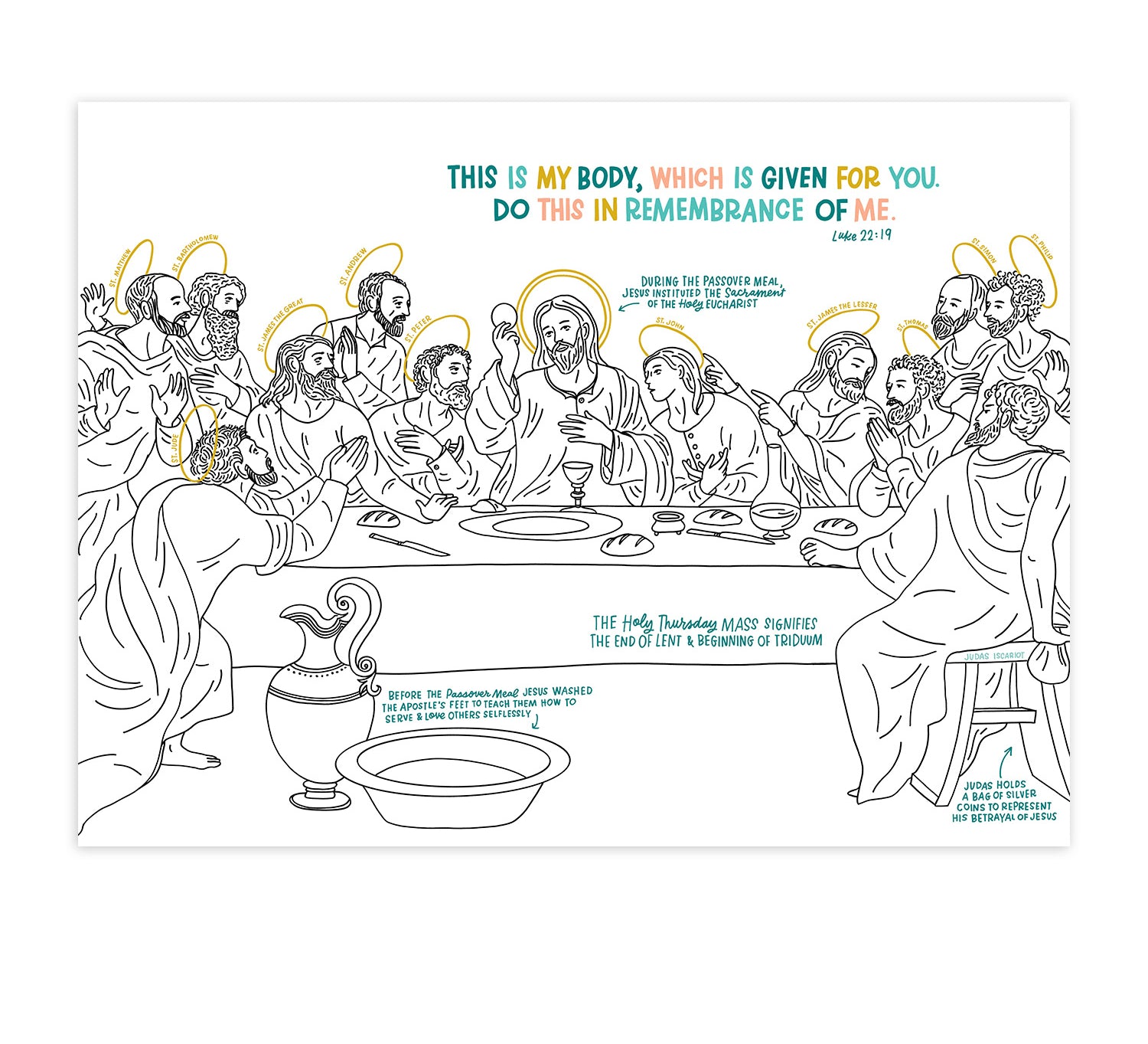 Last Supper Jumbo Activity Sheet - 3 pack – Catholic Family Crate last-supper-jumbo-activity-sheet-3-pack-catholic-family-crate