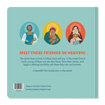 Back cover of the Saints Board Book: Meet These Friends in Heaven
