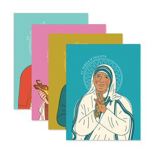Modern Saints Greeting Cards (set of 4)