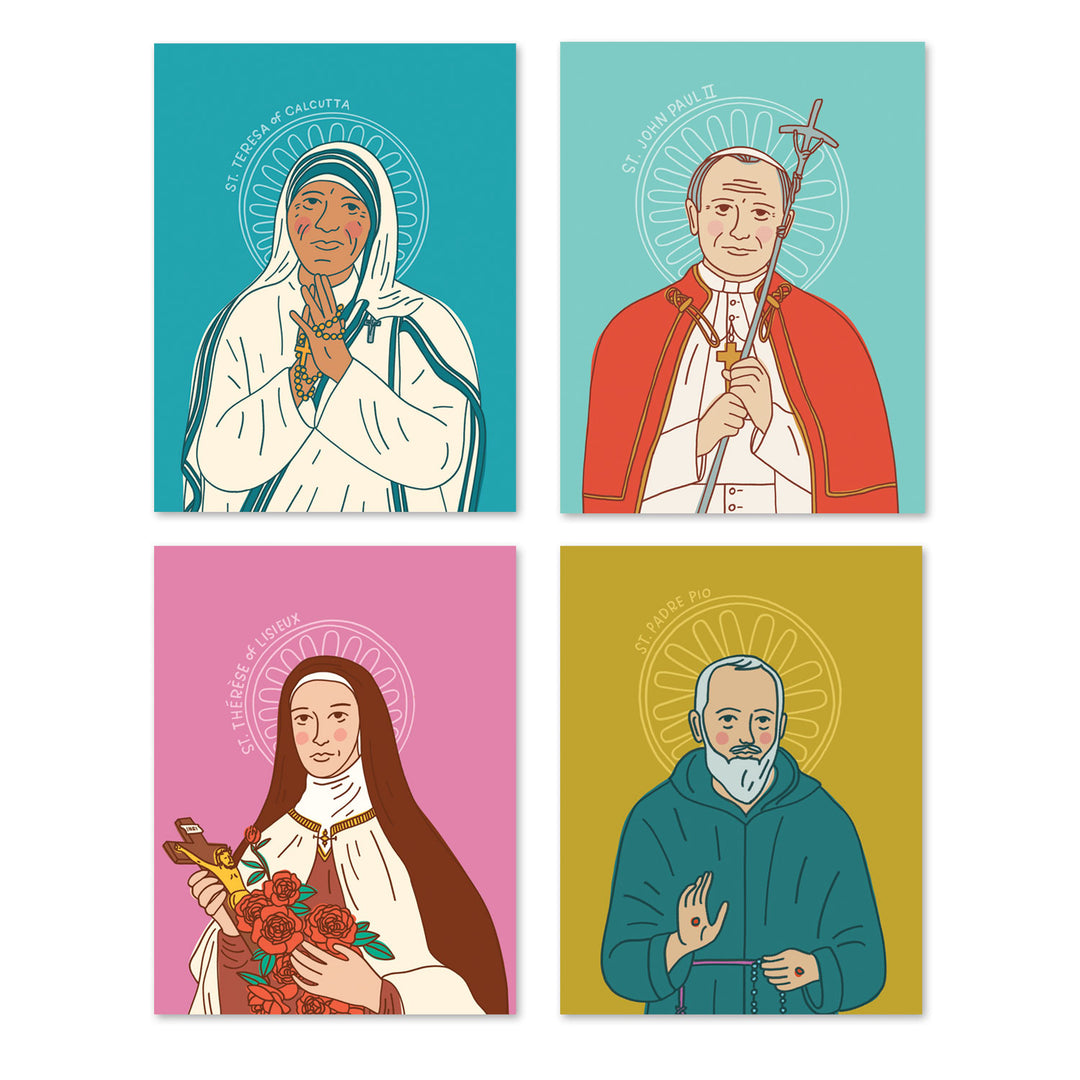 Modern Saints Greeting Cards (set of 8) – Catholic Family Crate