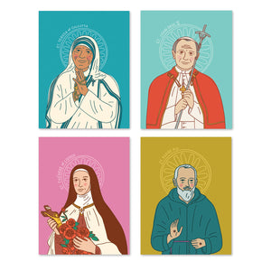Modern Saints Greeting Cards (set of 4)
