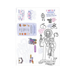 Back of the Advent Jumbo Activity Sheet with the O Antiphons, a Nativity maze and St. Nicholas to color