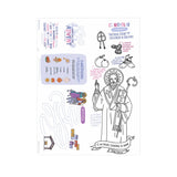 Back of the Advent Jumbo Activity Sheet with the O Antiphons, a Nativity maze and St. Nicholas to color