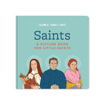 Front cover of the Saints Board Book, a picture book for little saints