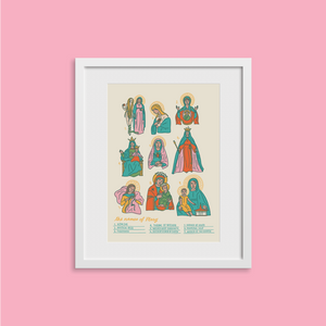The Names of Mary Art Print
