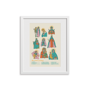 The Names of Mary Art Print