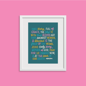 Our Father, Hail Mary, and Glory Be - Prayer Print Collection