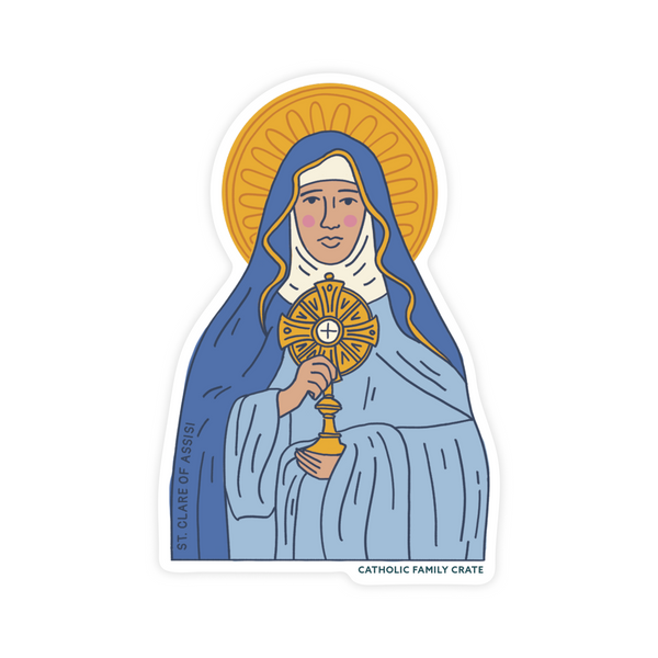 5 Pack - Best Selling Catholic Stickers – Saint Clare and Francis
