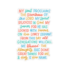 Load image into Gallery viewer, The Magnificat Prayer Window Cling
