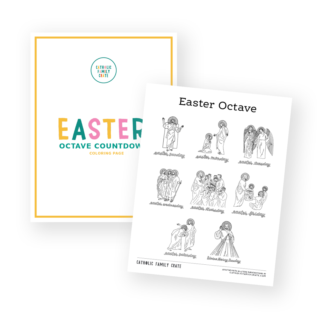 Easter Octave Countdown Coloring Page