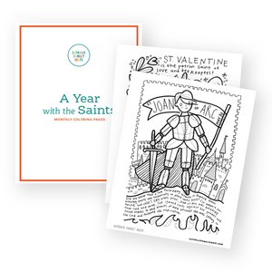 A Year with the Saints: Monthly Coloring Pages